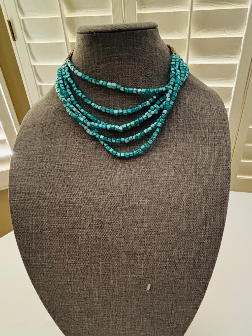 Multi-Strand Turquoise Beaded Necklace - Women Jewelry